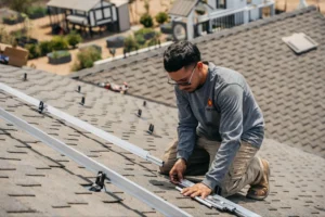 Residential solar panel installation in Clovis, California