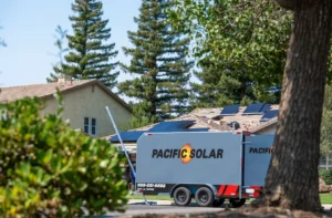 Pacific Solar panels installed on a residential rooftop